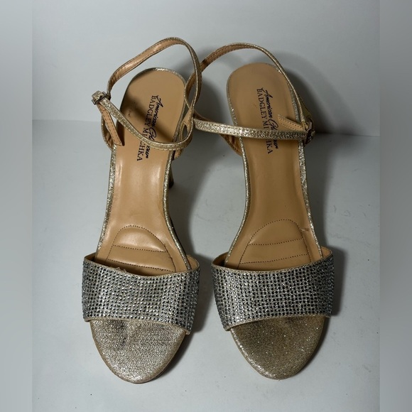 Badgley Mischka | American Glamour Sparkle Glitter Heels Size 10 - Picture 2 of 12